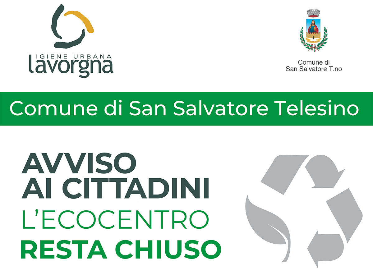 Lunedì 1° maggio l’ecocentro resterà chiuso